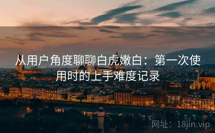从用户角度聊聊白虎嫩白：第一次使用时的上手难度记录