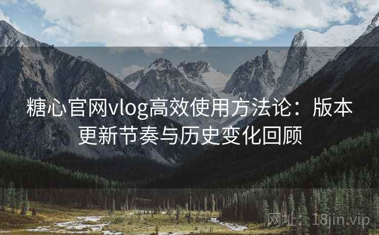 糖心官网vlog高效使用方法论:版本更新节奏与历史变化回顾