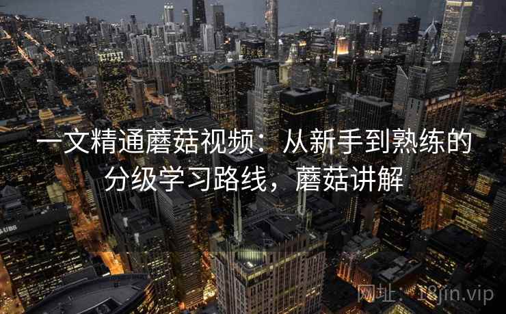 一文精通蘑菇视频:从新手到熟练的分级学习路线,蘑菇讲解