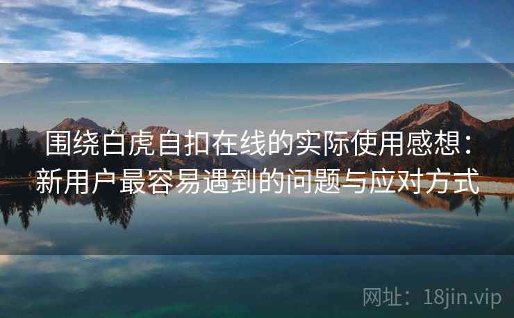 围绕白虎自扣在线的实际使用感想:新用户最容易遇到的问题与应对方式