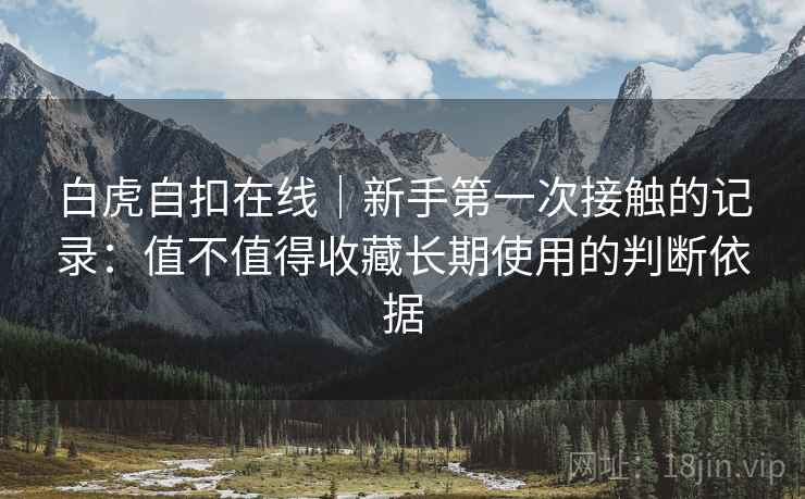 白虎自扣在线｜新手第一次接触的记录：值不值得收藏长期使用的判断依据