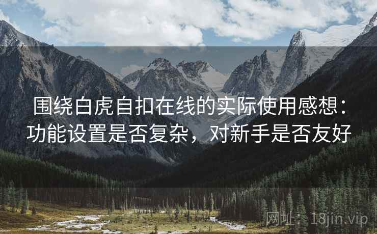 围绕白虎自扣在线的实际使用感想：功能设置是否复杂，对新手是否友好