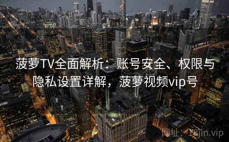 菠萝TV全面解析:账号安全、权限与隐私设置详解,菠萝视频vip号