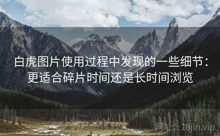 白虎图片使用过程中发现的一些细节：更适合碎片时间还是长时间浏览